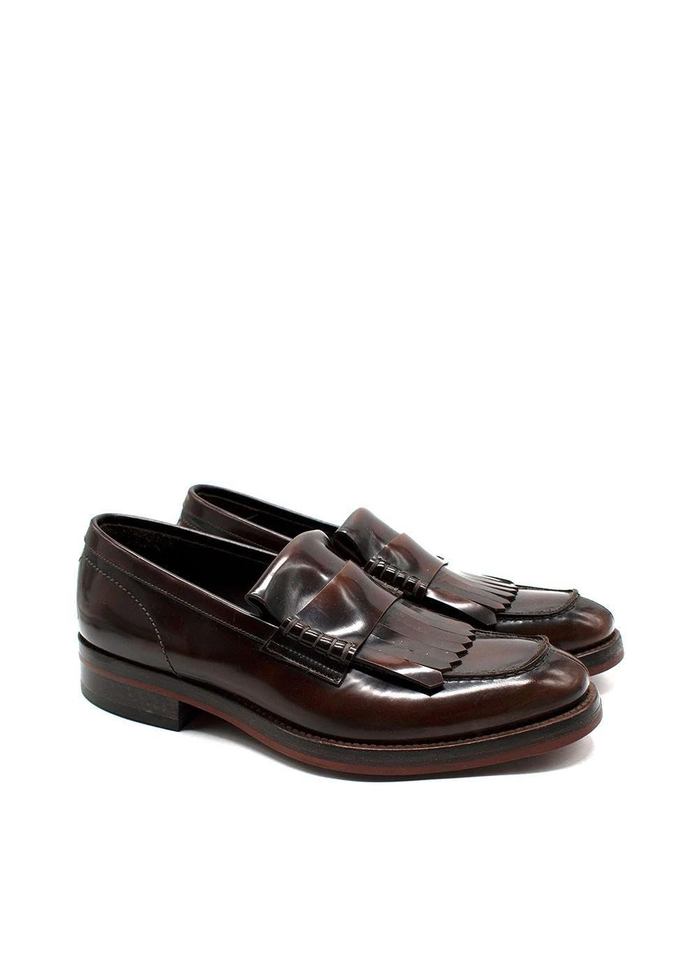 Alexander McQueen Pre-Loved Men's Brown Penny Loafers