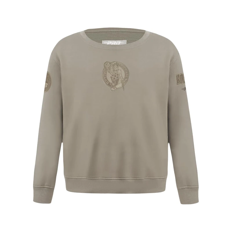 Pro Standard Big Boys NBA Boston Celtics Neutral Crewneck Sweatshirt Taupe S