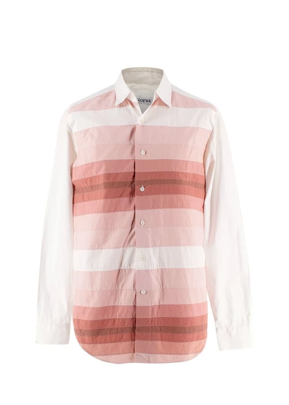 LOEWE Pre-Loved Men's Pink Gradient Stripe Shirt