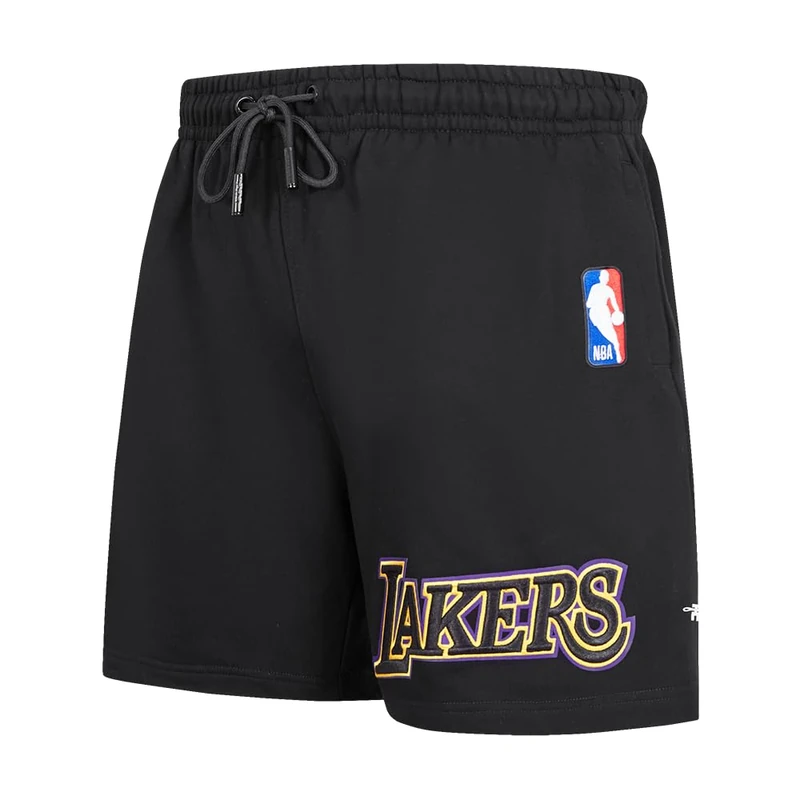 Pro Standard Mens NBA Los Angeles Lakers Retro Classics Fleece Short Black XL