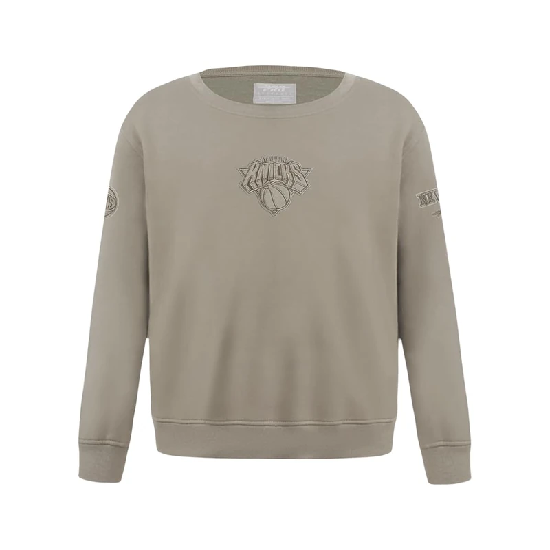 Pro Standard Big Boys NBA New York Knicks Neutral Crewneck Sweatshirt Taupe M
