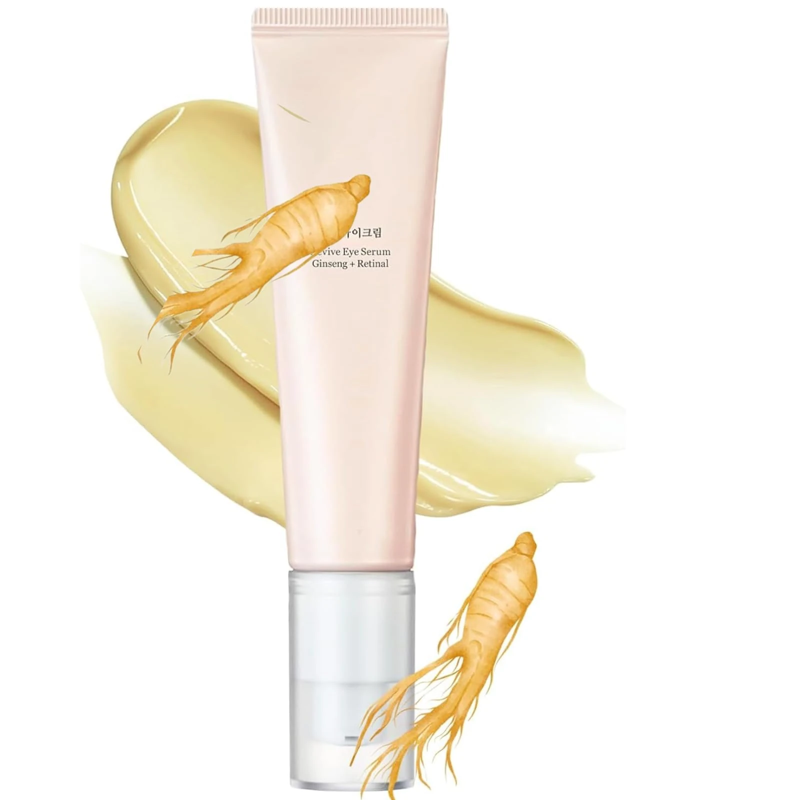 Korean Revive Eye Serum, Ginseng + Retinal Eye Cream for Dark Circles and Puffy Eyes, Anti Wrinkle Eye Creams, Anti Aging Under Eye Cream, Eye Bags Remover for All Skin Types