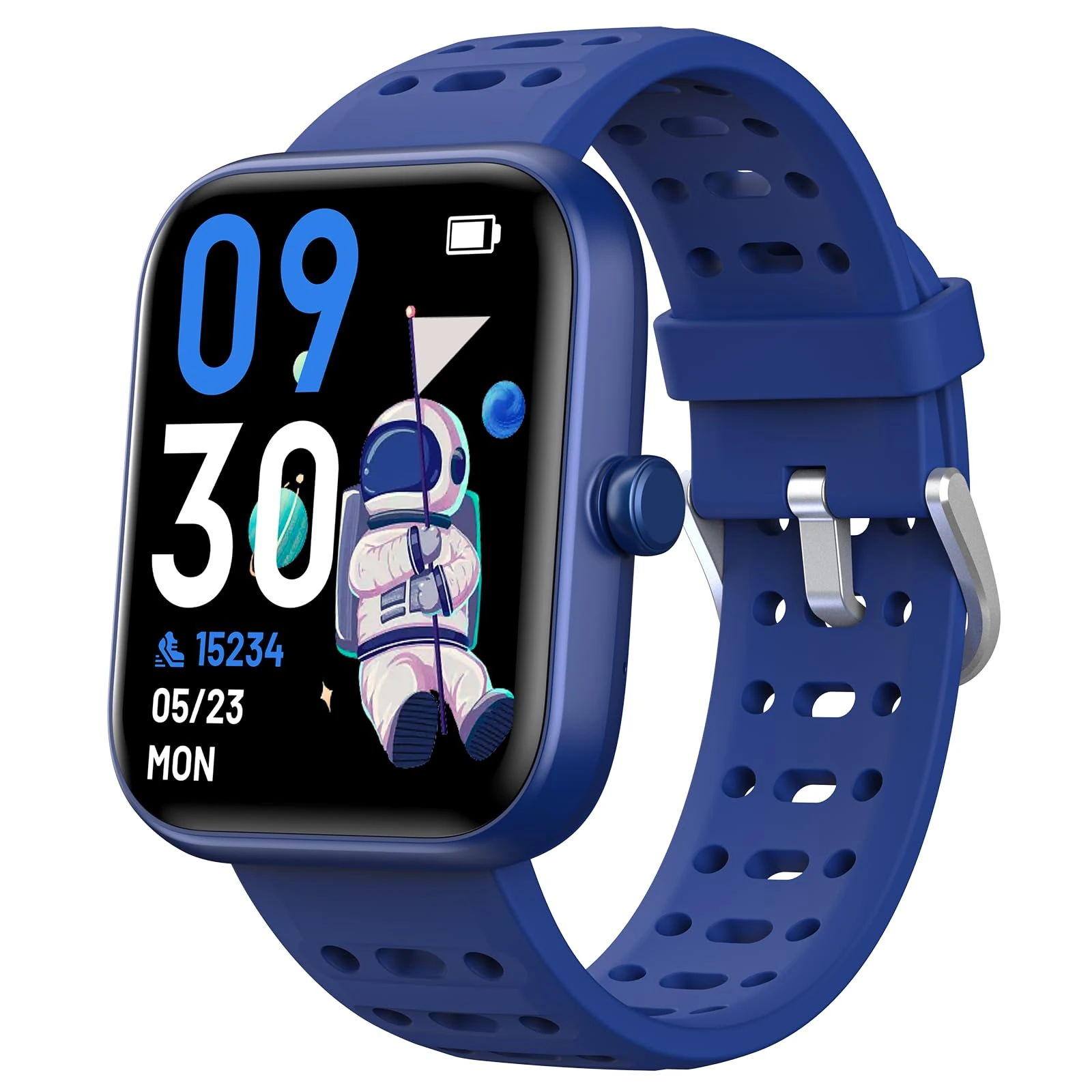 Gydom Kids Smart Watch, 1.83" Touchscreen Kids Fitness Watch, Without/With APP Mode, Heart Rate/Sleep Monitor, IP68 Waterproof, Puzzle Games Alarm Clock for Girls Boys Teens 5-16, 81 Sport Mode, Blue