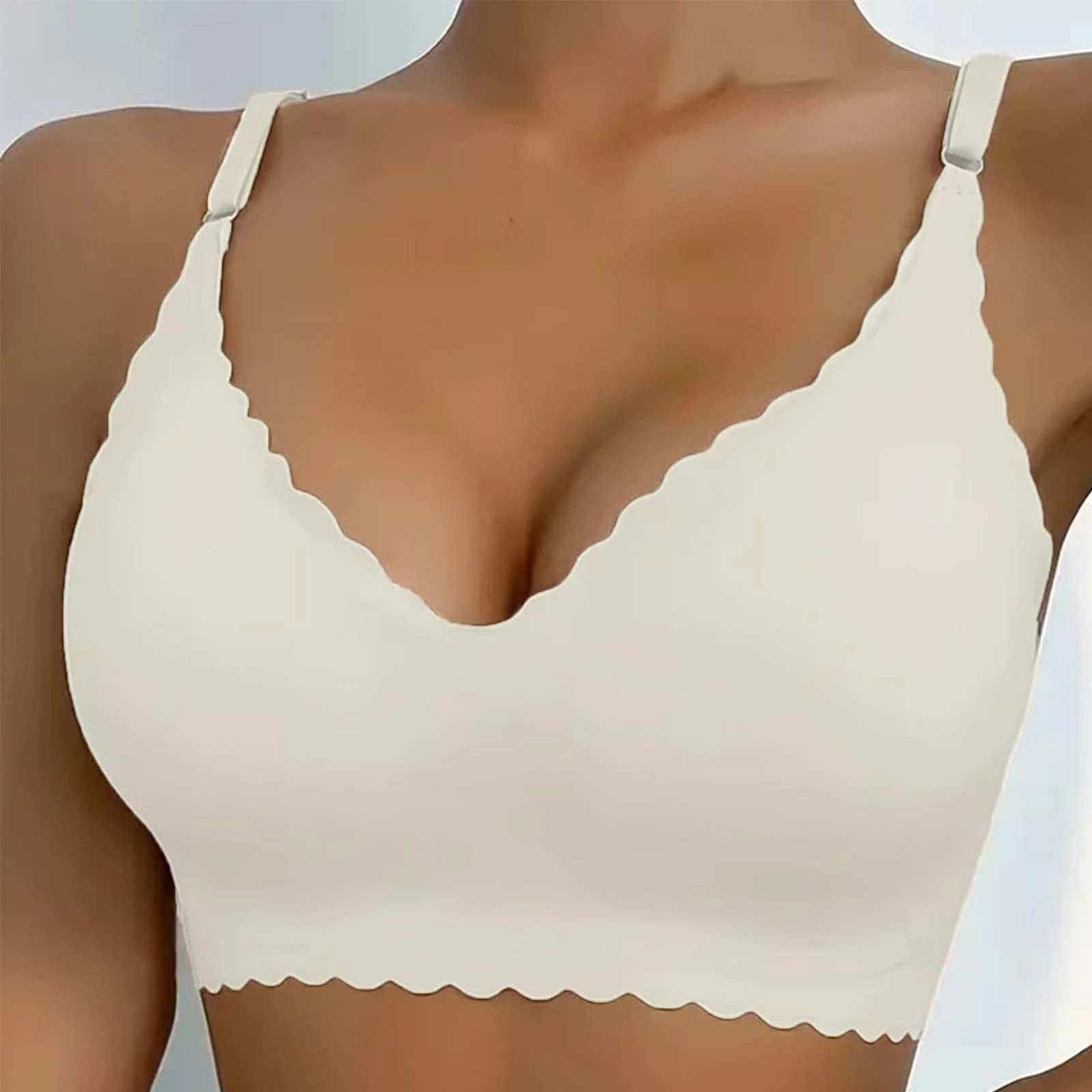 Wireless Push Up Bra with Support and Lift, Comfort Bras for Women Full Coverage Seamless Bra No Underwire Everyday, 003-color1, XX-Large