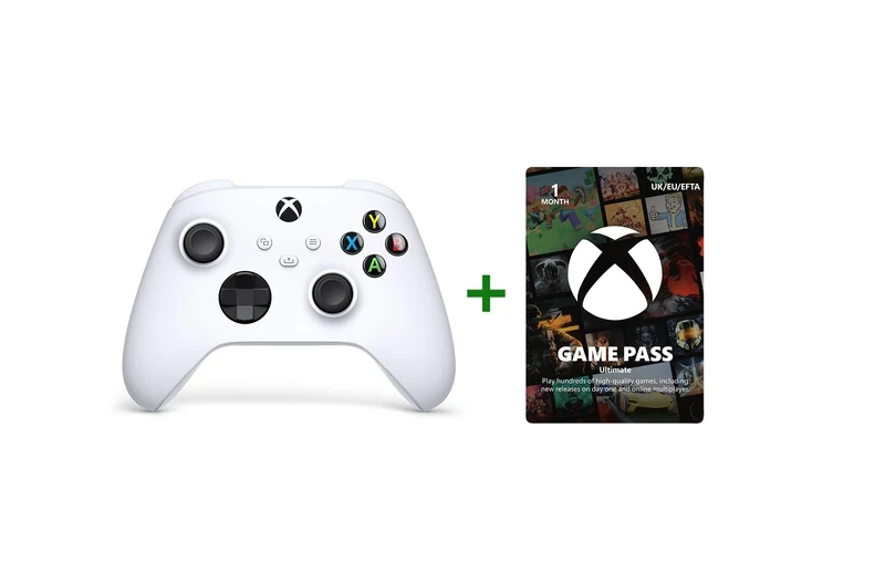 Xbox Wireless Controller - Robot White + Game Pass Ultimate | 1-Month Membership
