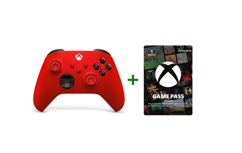 Xbox Wireless Controller - Pulse Red + Game Pass Ultimate | 1-Month Membership