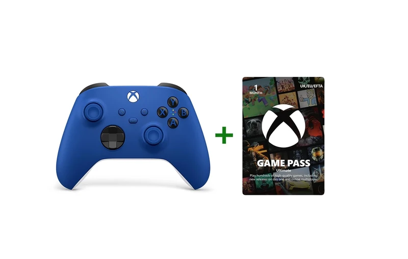 Xbox Wireless Controller - Shock Blue + Game Pass Ultimate | 1-Month Membership