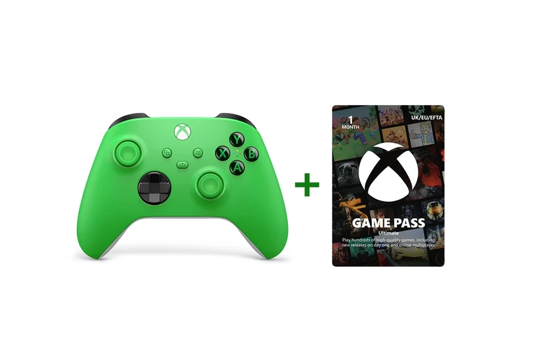 Xbox Wireless Controller - Velocity Green + Game Pass Ultimate | 1-Month Membership