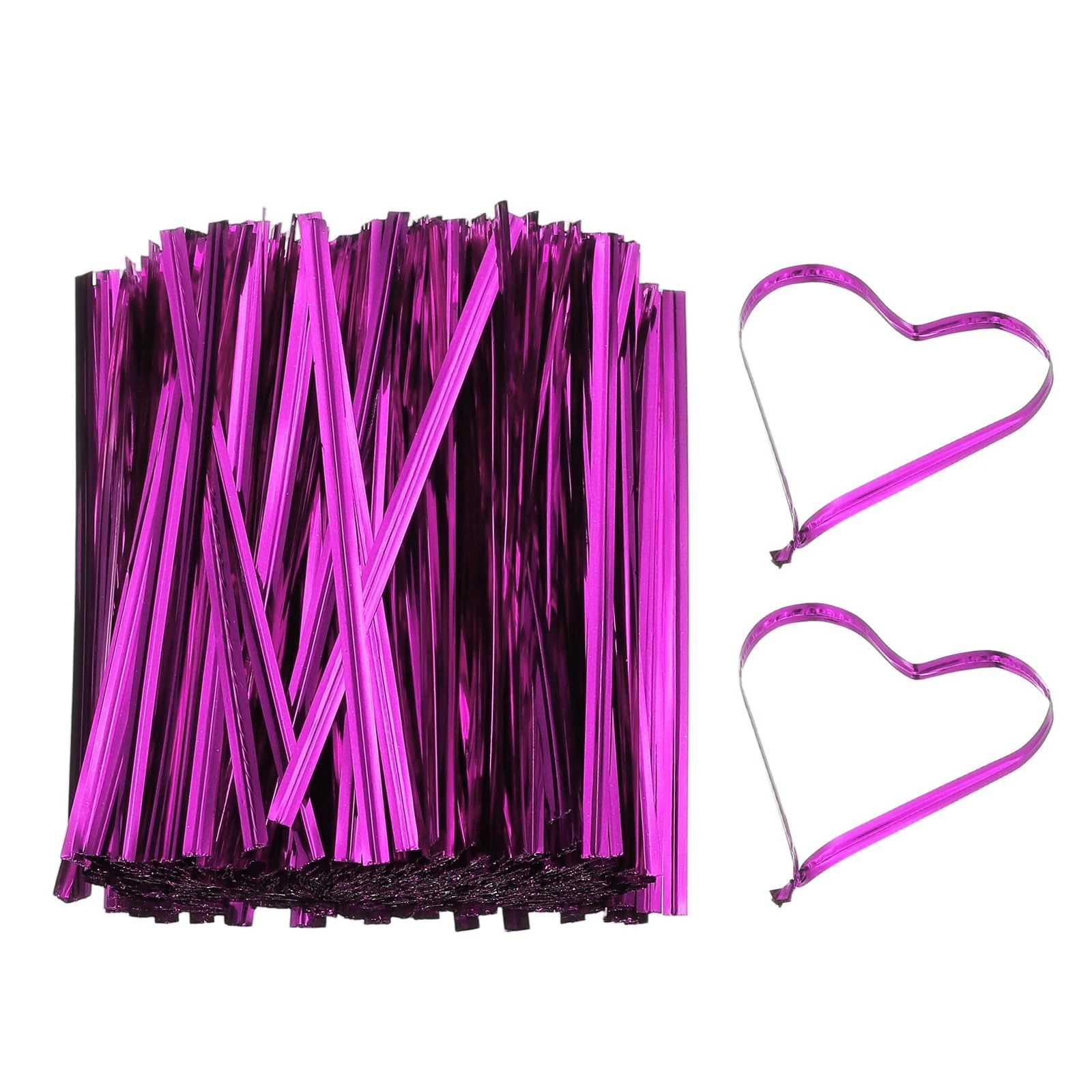 PATIKIL Metal Twist Ties 4 Inch, 800 Pcs Metallic Bread Ties for Treat Plastic Bags Gift Wrapping Candy Coffee Bag Plant Party Cake Favor, Rose Red