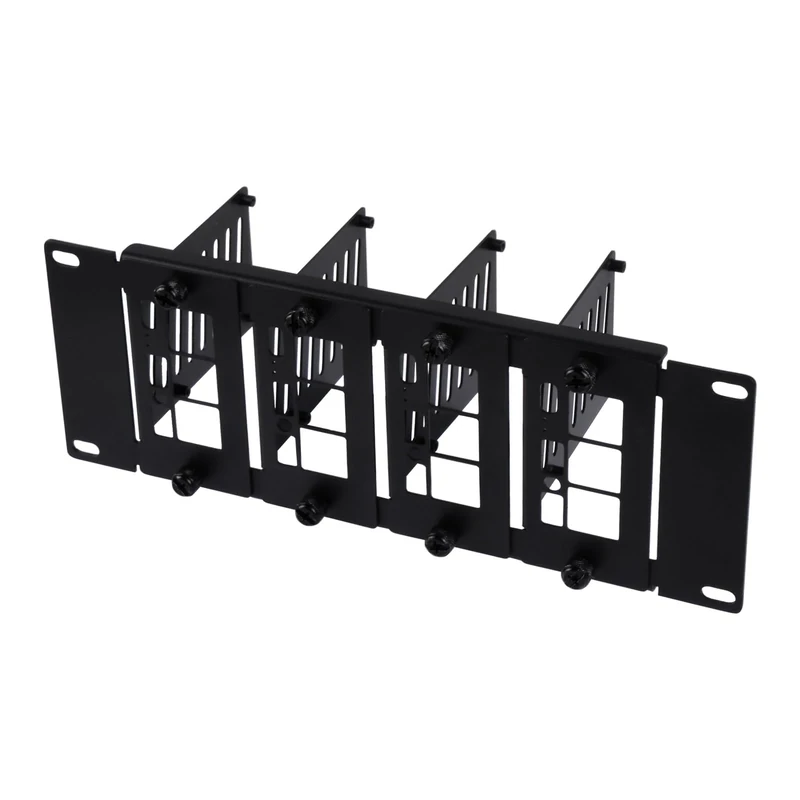 GeeekPi 10 inch 2U Rack Mount for Raspberry Pi 5/4B/3B+/3B, holds up to 4 Raspberry Pi Boards, Compatible with DeskPi RackMate T1/T0/T2/10 inch Network Cabinet