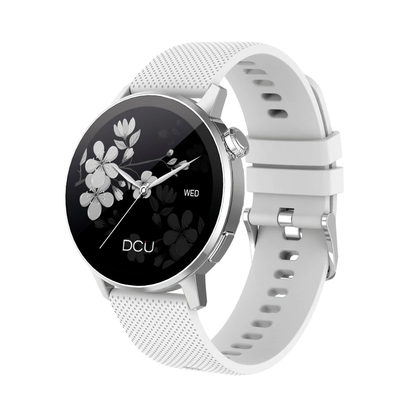 DCU TECNOLOGIC Women's Smartwatch with Built-in GPS and Bluetooth Calls – 1.32" AMOLED Display | Voice Assistant | Over 130 Sports Modes | Integrated Altimeter, Barometer and Compass