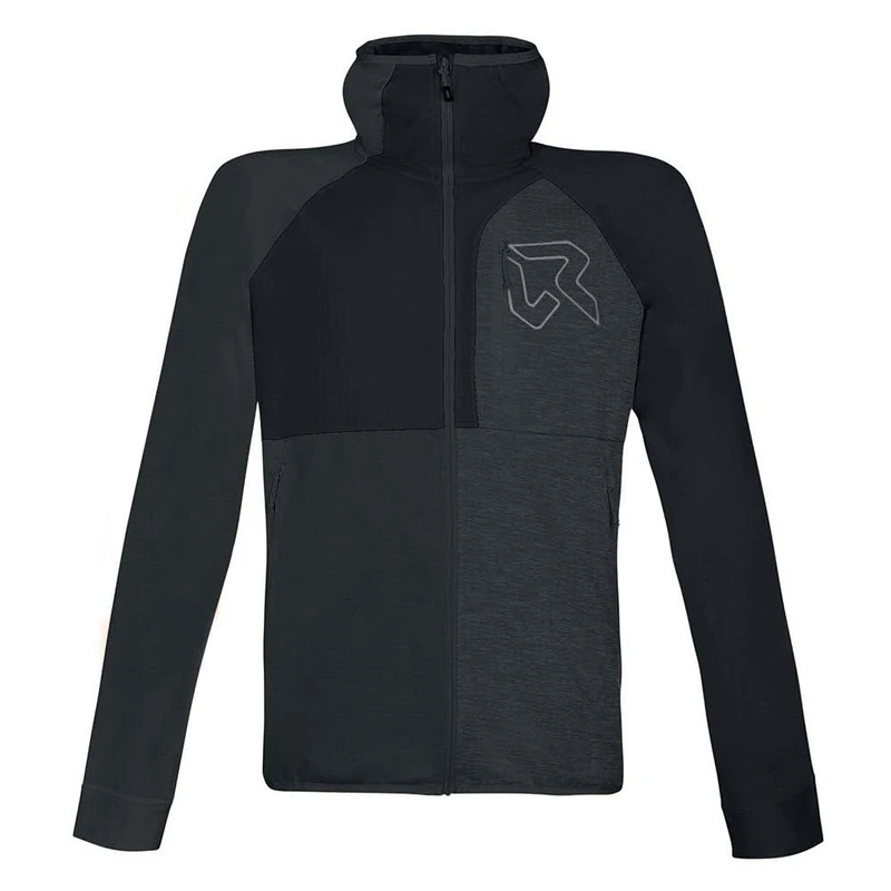 Rock Experience HEADWALL Hoodie FZ Man Fleece | Outdoor Hiking Sweatshirt Black/Grey