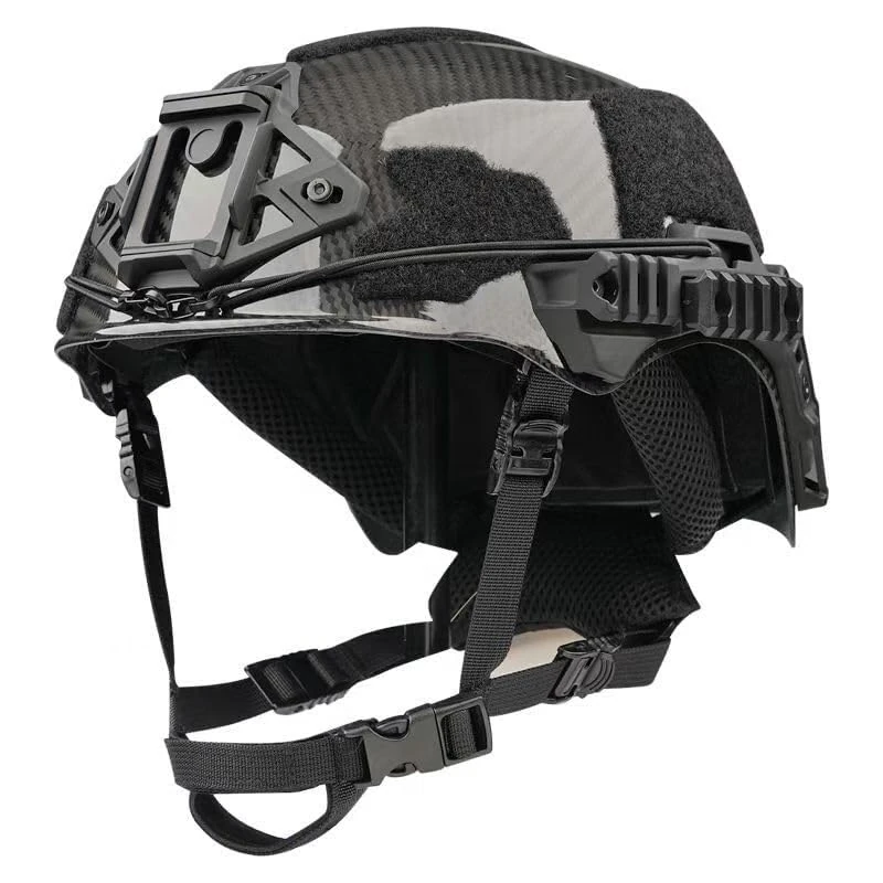 PBTMCD Lightweight Tactical Paintball Helmet | Black Carbon Fibre Adjustable Airsoft Helmet(2pcs)