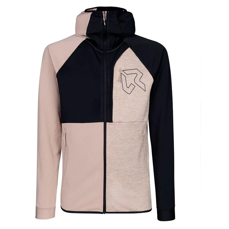 Rock Experience HEADWALL Hoodie FZ Man Fleece | Outdoor Hiking Sweatshirt Beige/Black