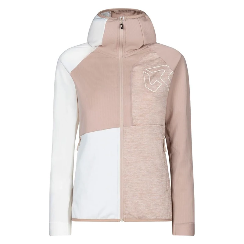 Rock Experience HEADWALL Hoodie FZ Woman Fleece | Outdoor Hiking Sweatshirt Beige - Image 1