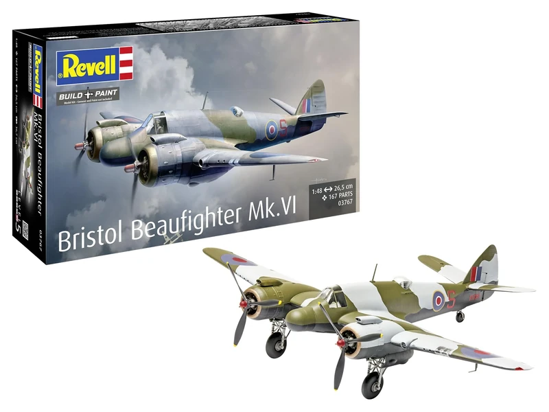 Revell 03767 Bristol Beaufighter Mk. VI 1:48 Scale - Unbuilt/Unpainted Plastic Model Kit