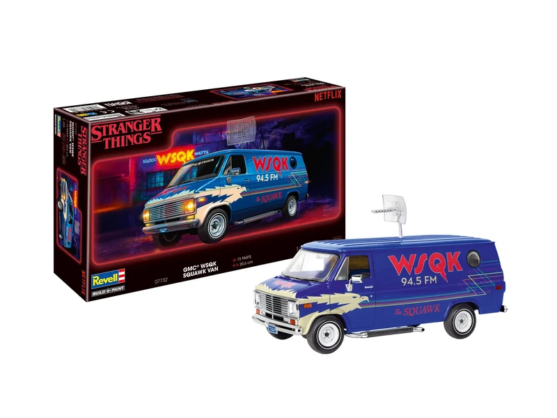 Revell 07732 "Stranger Things GMC WSQK Squawk Van 1:25 Scale - Unbuilt/Unpainted Plastic Model Kit