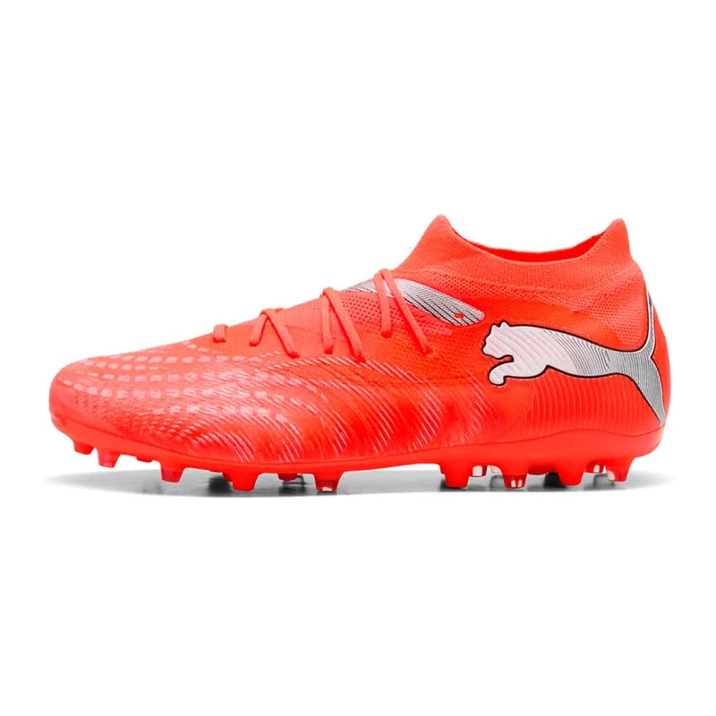 PUMA Unisex Future 9 Match Multi-Ground Football Boots, Glowing Red-PUMA White-PUMA Black-PUMA Silver, 4 UK