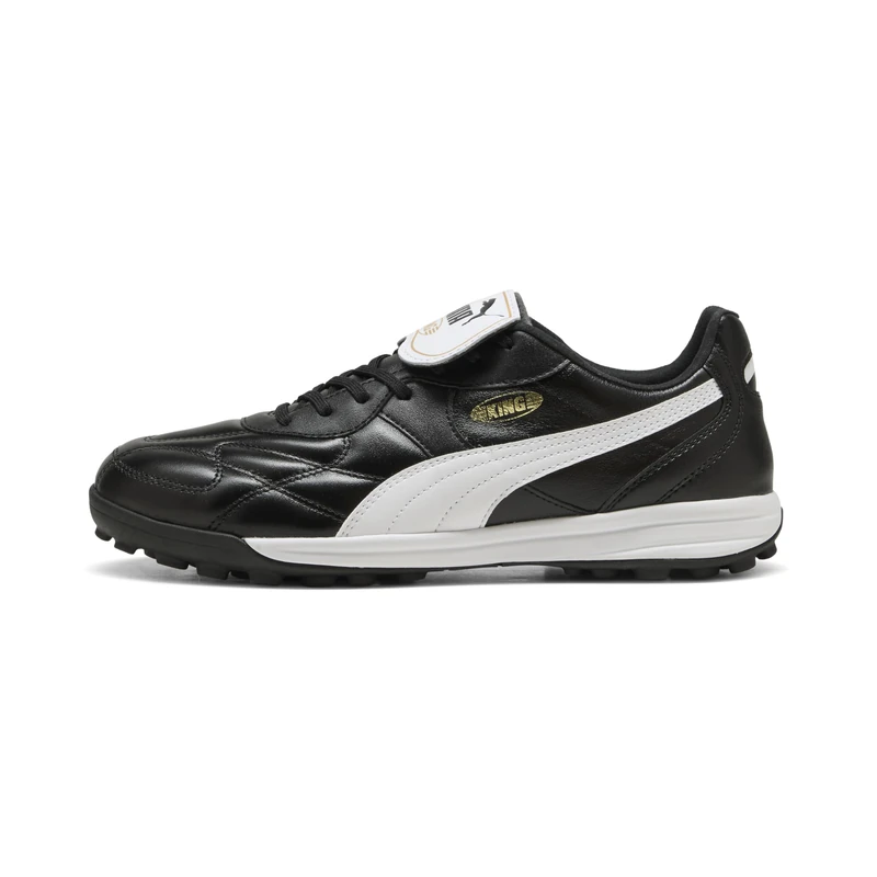 PUMA Unisex King TOP Turf Football Boots, PUMA Black-PUMA White, 4.5 UK