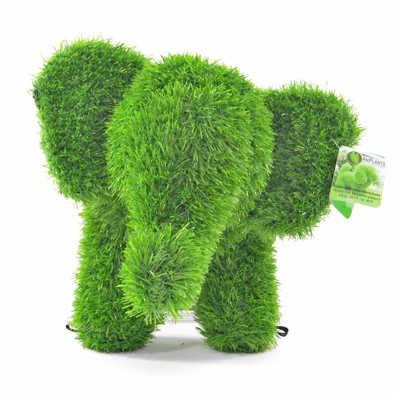 AniPlants Garden Ornaments, Weatherproof Artificial Plants with Grass Look, Green