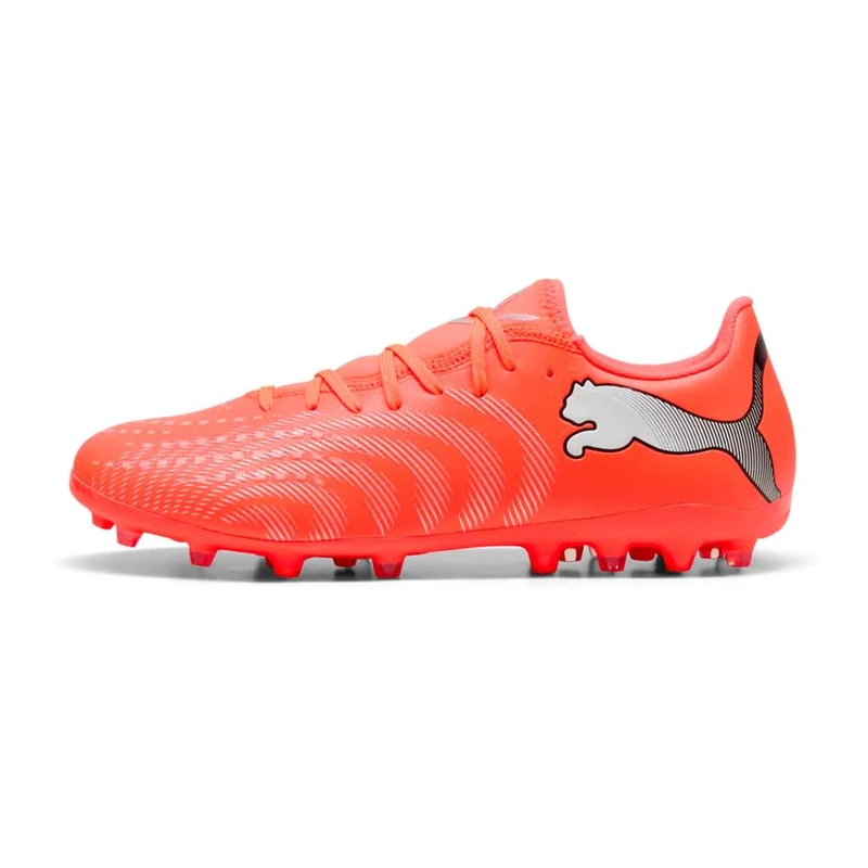 PUMA Unisex Future 9 Play Multi-Ground Football Boots, Glowing Red-PUMA White-PUMA Black-PUMA Silver, 5 UK