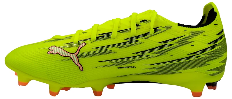 PUMA Unisex Ultra 6 Match Firm Ground/Artifical Ground Football Boots, Yellow Alert-PUMA Black-Glowing Red-Lime Squeeze, 10.5 UK