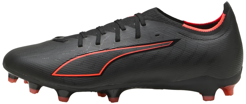 PUMA Unisex Ultra 6 Match Firm Ground/Artifical Ground Football Boots, PUMA Black-PUMA Red, 7 UK
