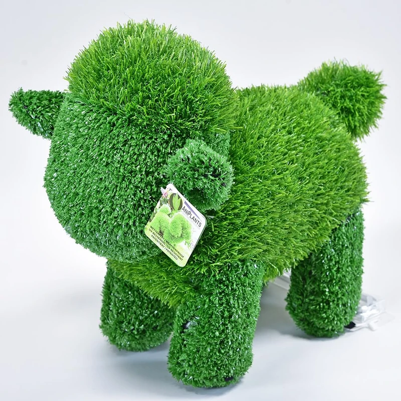 AniPlants Garden Decor, Plush Weatherproof material, Grass Green, 33 cm