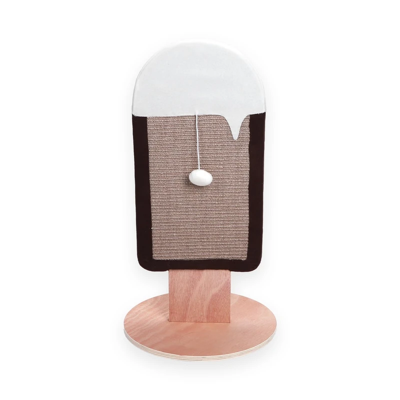 Cat Tree with Ice Cream Design, Durable Material, Climbing Levels, Scratching Posts, Ideal for Playing and Resting.