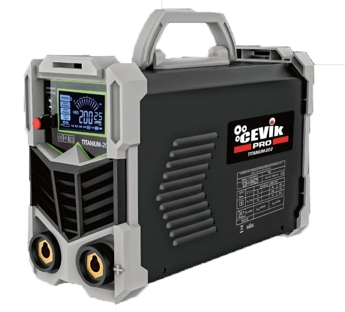 CEVIK PRO CE-TITANIUM162 - MMA Inverter Welder with Mask and Electrode Holder - 160A 60% 230V - Electrodes up to 4mm - Digital Display - IGBT - OK Generator - Portable