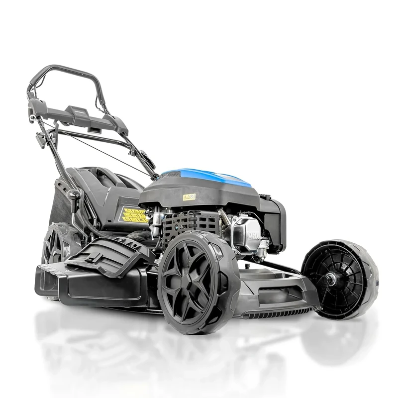 Hyundai 20’’ / 51cm Black Edition Self-Propelled Petrol Lawnmower, Electric Start, 200cc, 4-in-1 Mulch, 60L Collect, Side and Rear Discharge