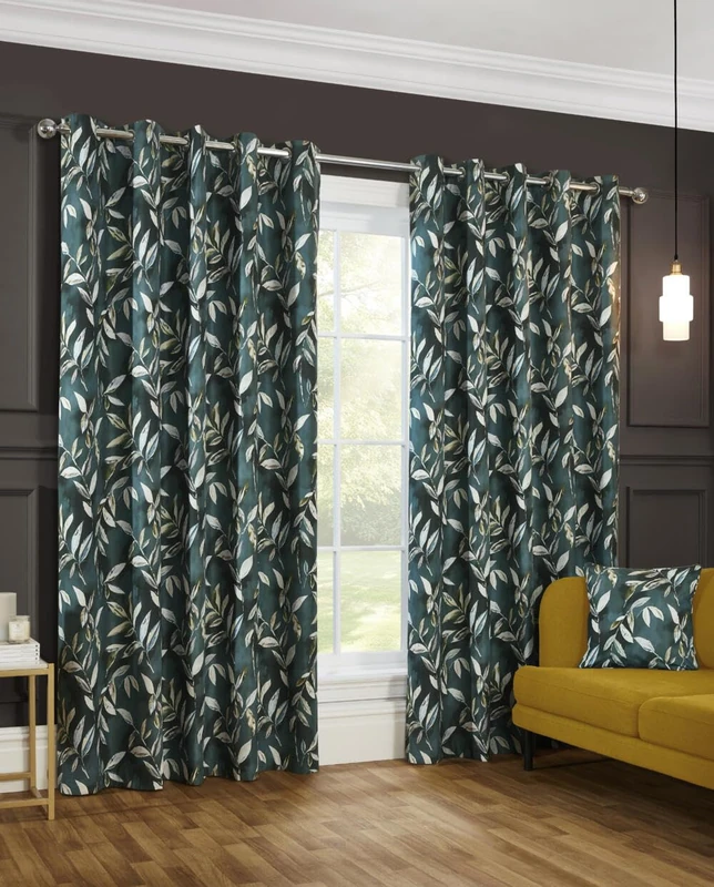 Sundour - Blackout Madrid - Plain 3-Pass Blackout Lined Curtains - 40mm Eyelet Header - Polyester (Bottle, 229 x 229cm / 90"x 90")