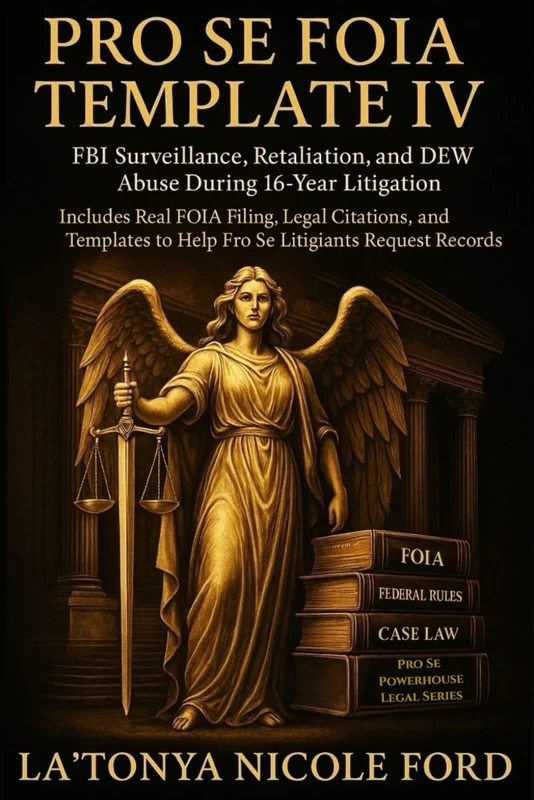 Pro Se FOIA Template IV: FBI Surveillance, Retaliation, and DEW Abuse During 16-Year Litigation: Includes Real FOIA Filing, Legal Citations, and Templates to Help Pro Se Litigants Request Records - Image 1