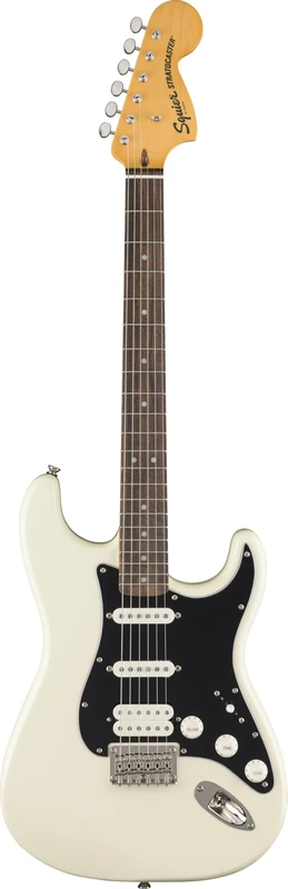 Squier by Fender Classic Vibe™ ‘70s Stratocaster® HT HSS, Laurel Fingerboard, Black Pickguard, Olympic White