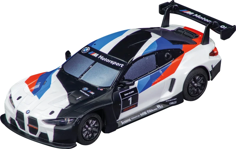 Carrera Hybrid BMW M4 GT3 BMW M Motorsport, No.1 1:50 Scale with Front and Rear Lights, Lithium Battery for up to 30 Minutes of Racing Action, USB-C Charging in 20 Minutes, Mobile App Control