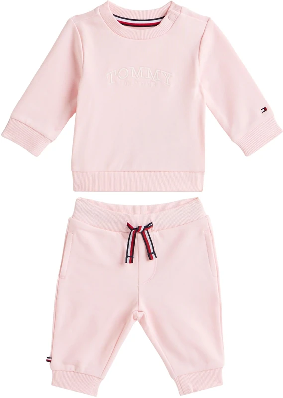 Tommy Hilfiger Unisex MONOTYPE 2 Piece Set KN0KN02162 Set, Pink (Duchess Pink), 0 Month
