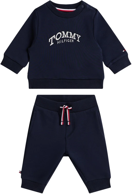 Tommy Hilfiger Unisex MONOTYPE 2 PIECE Set KN0KN02162 Set, Blue (Dark Night Navy), 18 Month