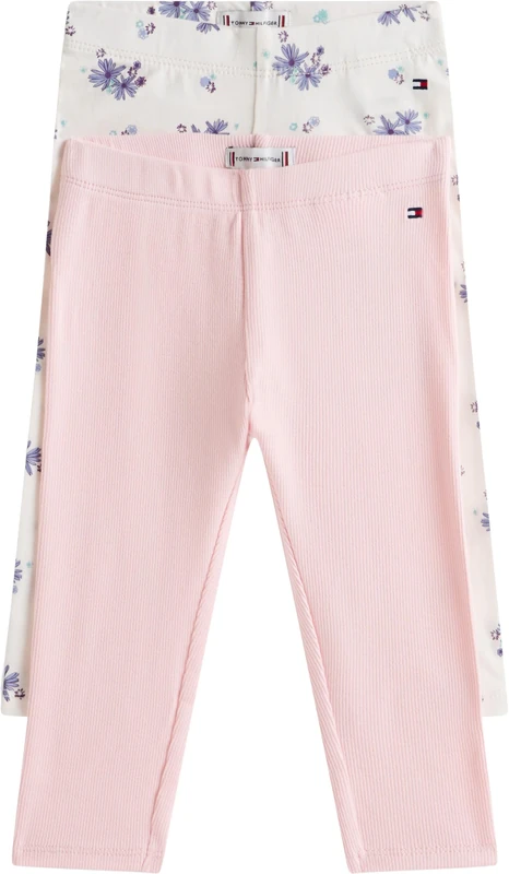 Tommy Hilfiger Newborn 2 PACK LEGGING KN0KN02201 WHITE (Flower Aop) 12 Month