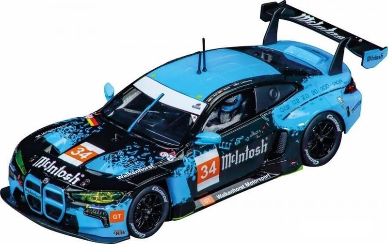 Carrera Hybrid BMW M4 GT3 Walkenhorst Motorsport, No.34 1:50 Scale with Front and Rear Lights, Lithium Battery for up to 30 Minutes of Racing Action, USB-C Charging in 20 Minutes, Mobile App Control