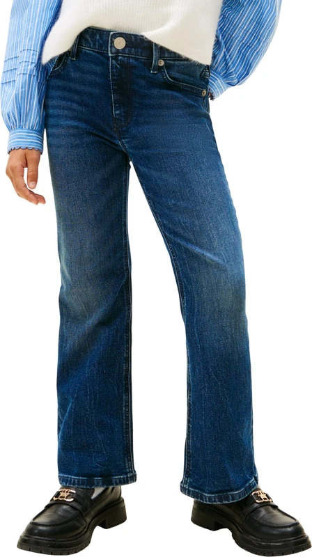 Tommy Hilfiger Girls Flare Dark Jeans KG0KG08959 Denim (Denim Dark 01) 18 Month