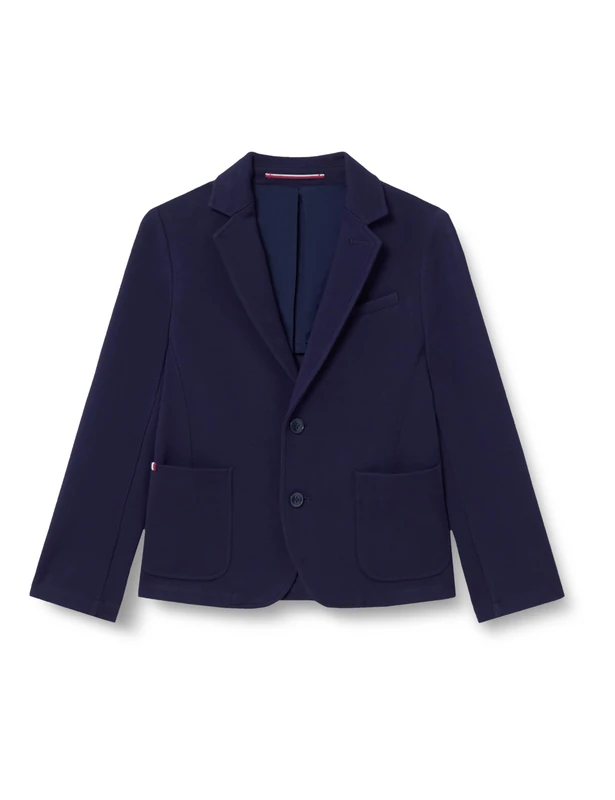 Tommy Hilfiger Boy's PIQUE REGULAR BLAZER KB0KB10326 Other Jackets, BLUE (Dark Night Navy), 16 Years