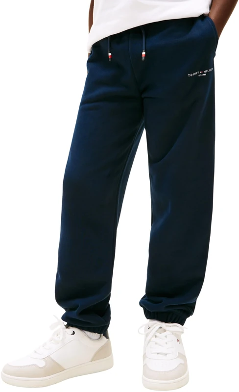 Tommy Hilfiger Unisex MINI Corp Sweatpants KS0KS00662 Sweatpants, Blue (Dark Night Navy), 16 Years