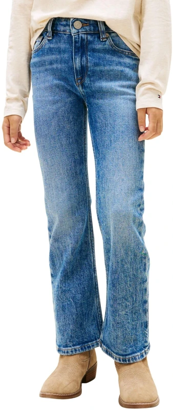 Tommy Hilfiger Girl's Flare Vintage Jeans KG0KG09268 Bootcut, Denim (Denim Medium Vintage), 14 Years
