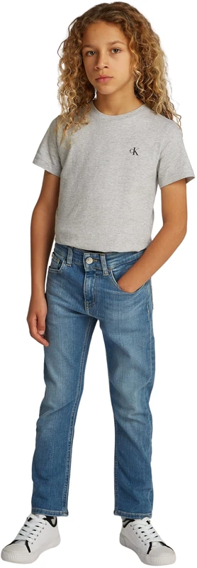 Calvin Klein Boy's ESS. Washed Blue DAD IB0IB02306 Other Jeans, Denim (Essential Washed Blue), 16 Years