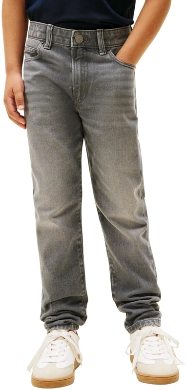 Tommy Hilfiger Boys Straight Grey Jeans KB0KB10038 Denim (Mid Grey) 12 Years - Image 1