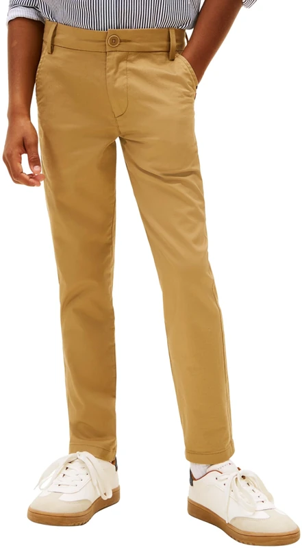 Tommy Hilfiger Boy's 1985 Chino Pant KB0KB09638 Chino, Beige (Dark Dune), 16 Years