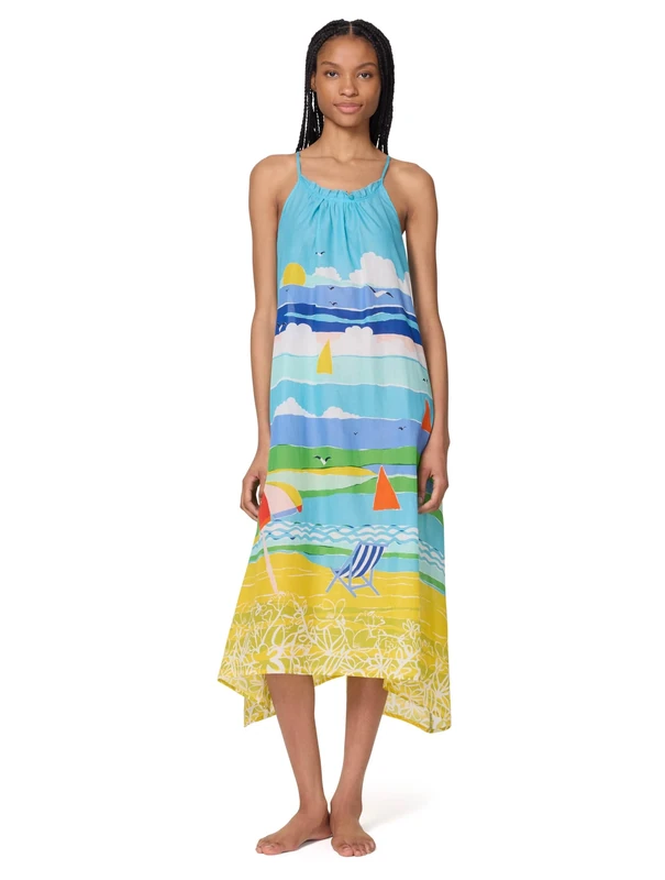 kate spade new york Women's Maxi Cover Up Dress Swimwear, Multi, Medium
