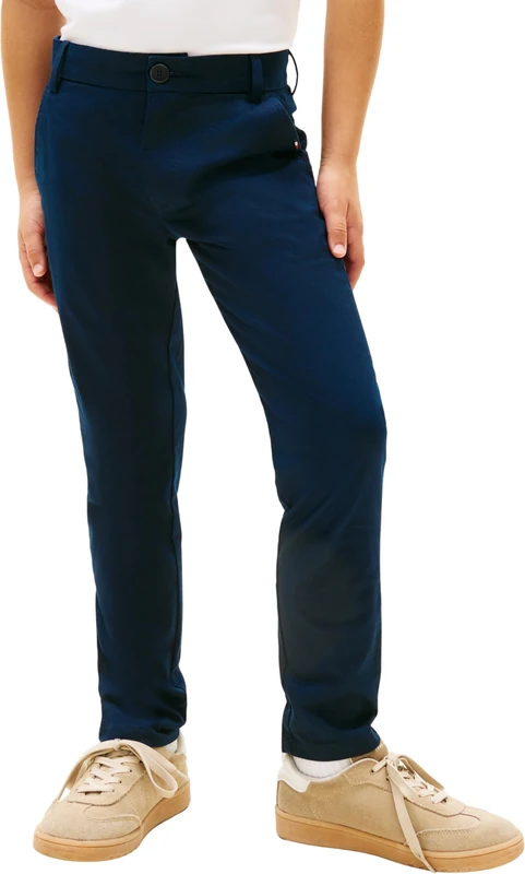 Tommy Hilfiger Boy's 1985 Chino Pant KB0KB09638 Chino, Blue (Dark Night Navy), 8 Years