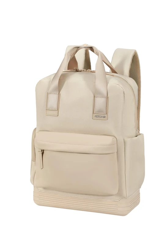 American Tourister Soulpack - Business Backpack 15", Ryanair cabin bag 39x30x20 cm, Cabin Backpack, Laptop Backpack for Women, for Business, Travel and Work, 17L, Beige