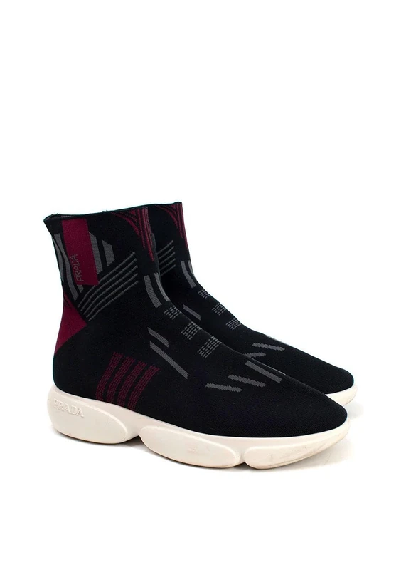 Prada Pre-Loved Men's Black Cloudbust 40 High-top Trainers